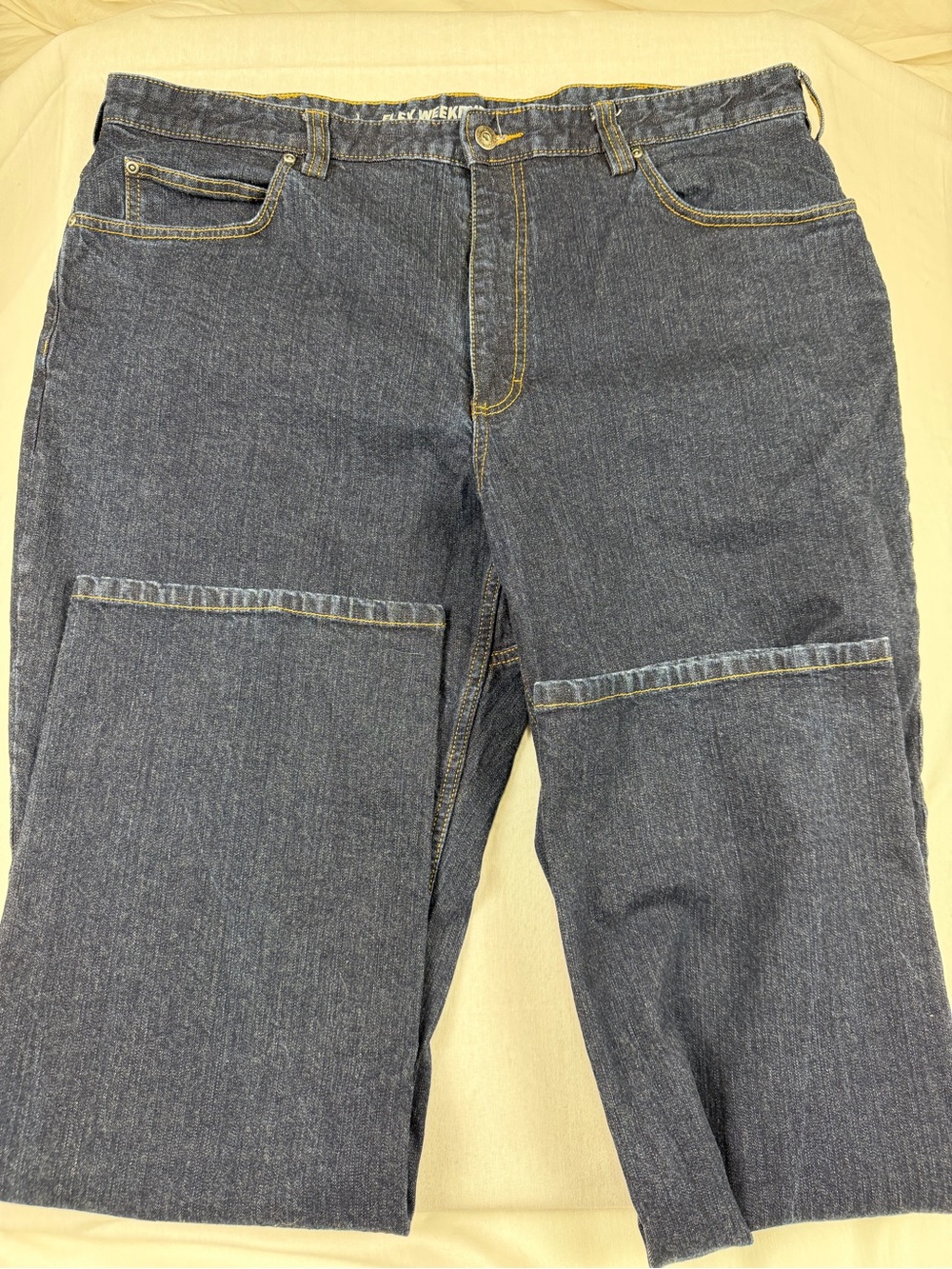 Duluth Trading Flex Weekender Jeans 40x32 Relaxed Workwear Utility Denim